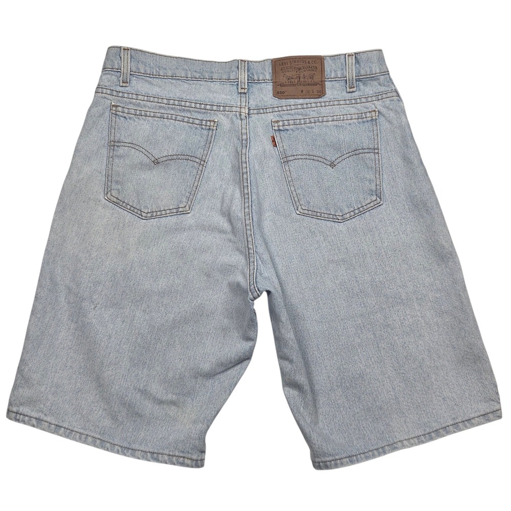 Vtg Levi's 90's Orange Tab 550 Denim Shorts Mens 36 Fits 34 Light 1993 Faded